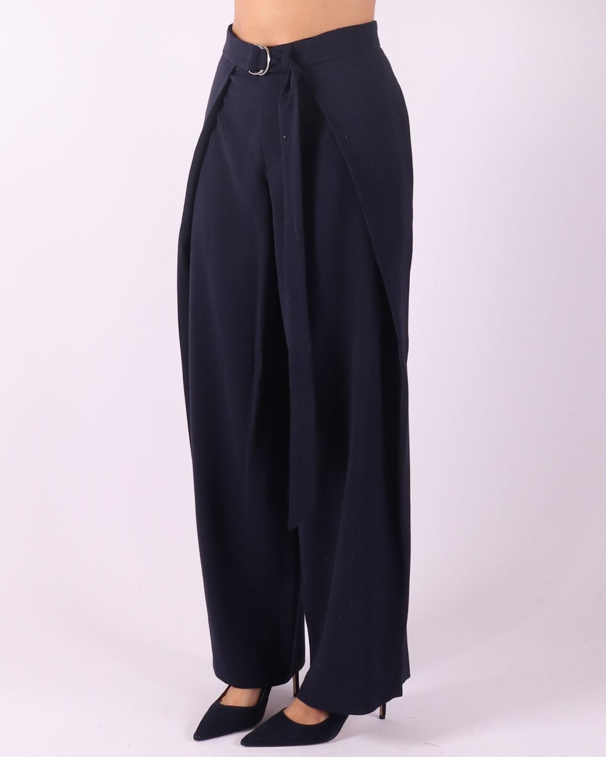 Donkerblauwe wijdvallende pantalon voor dames van Ami