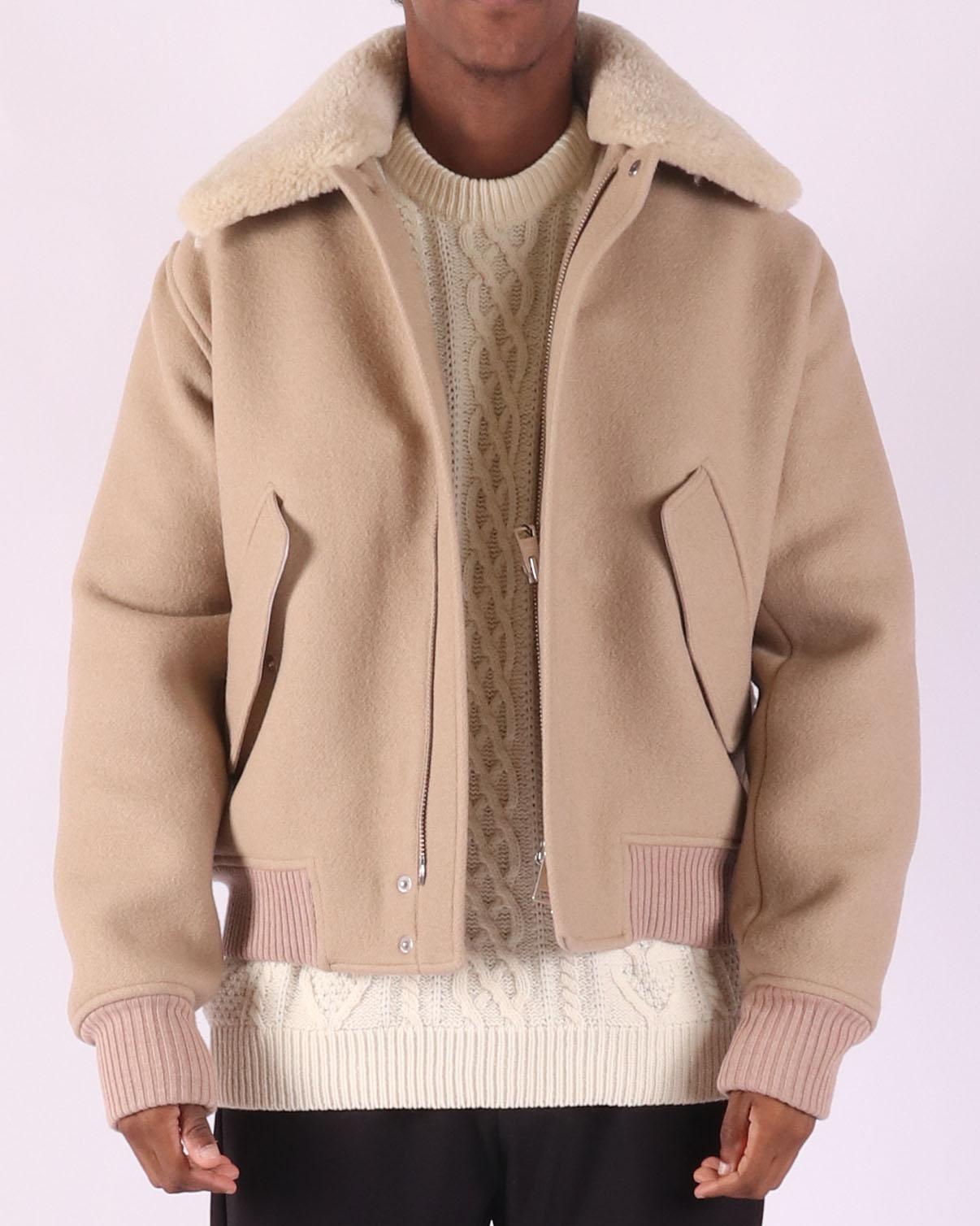 Beige pilotenjack van Ami voor heren