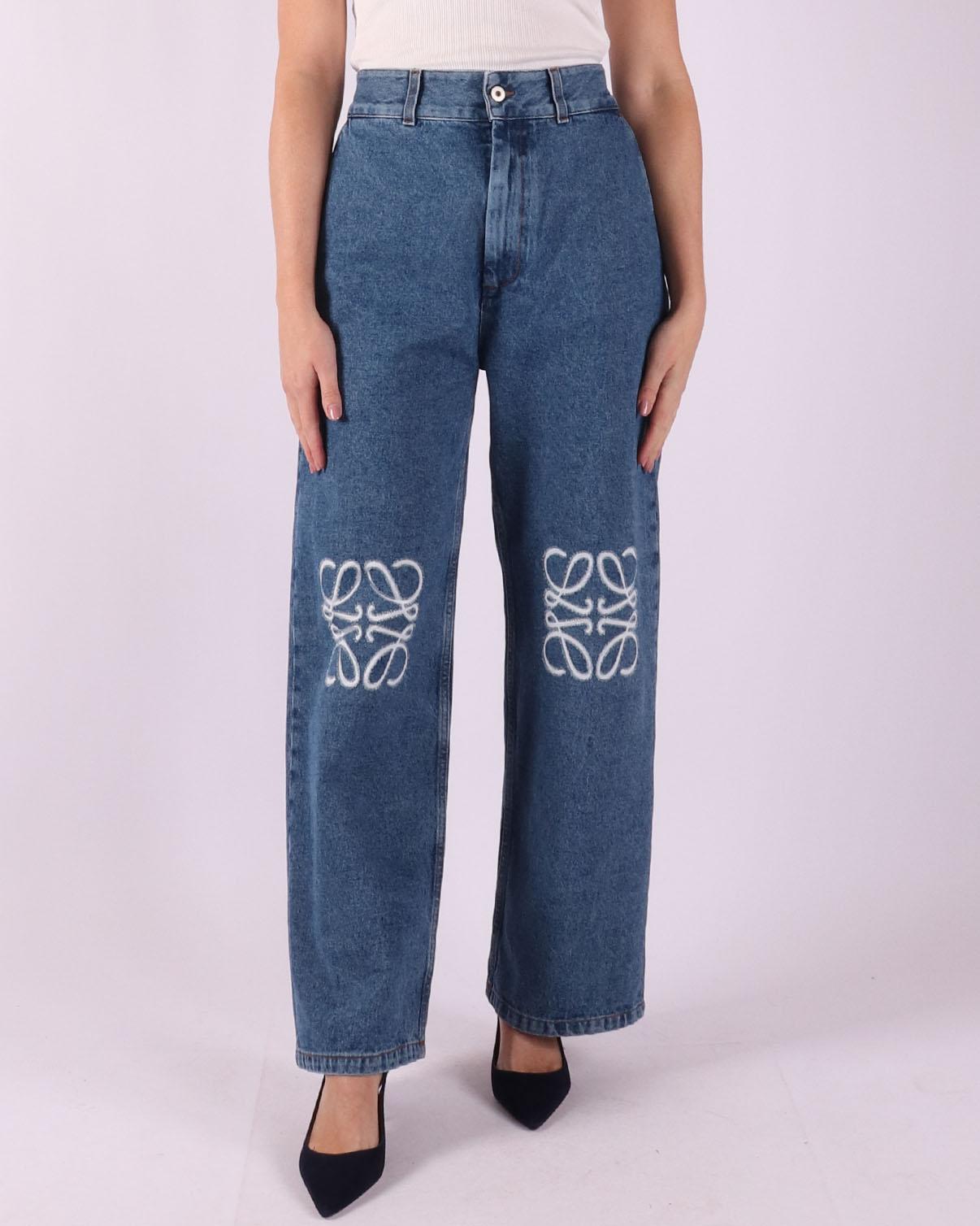 LOEWE Jeans met logo, in de kleur blauw, voor dames.