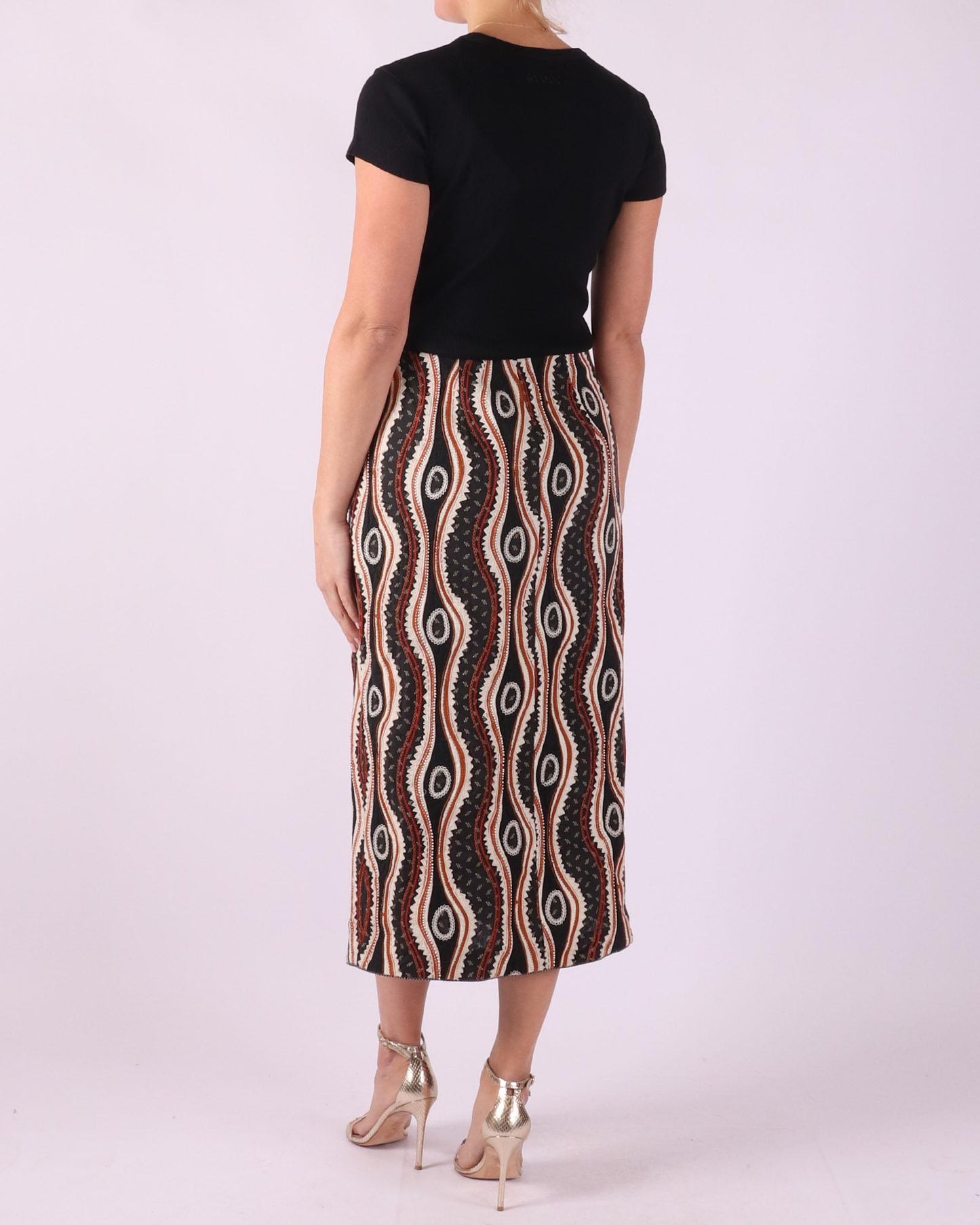 Ulla Johnson rok met print en een hoge taille 
