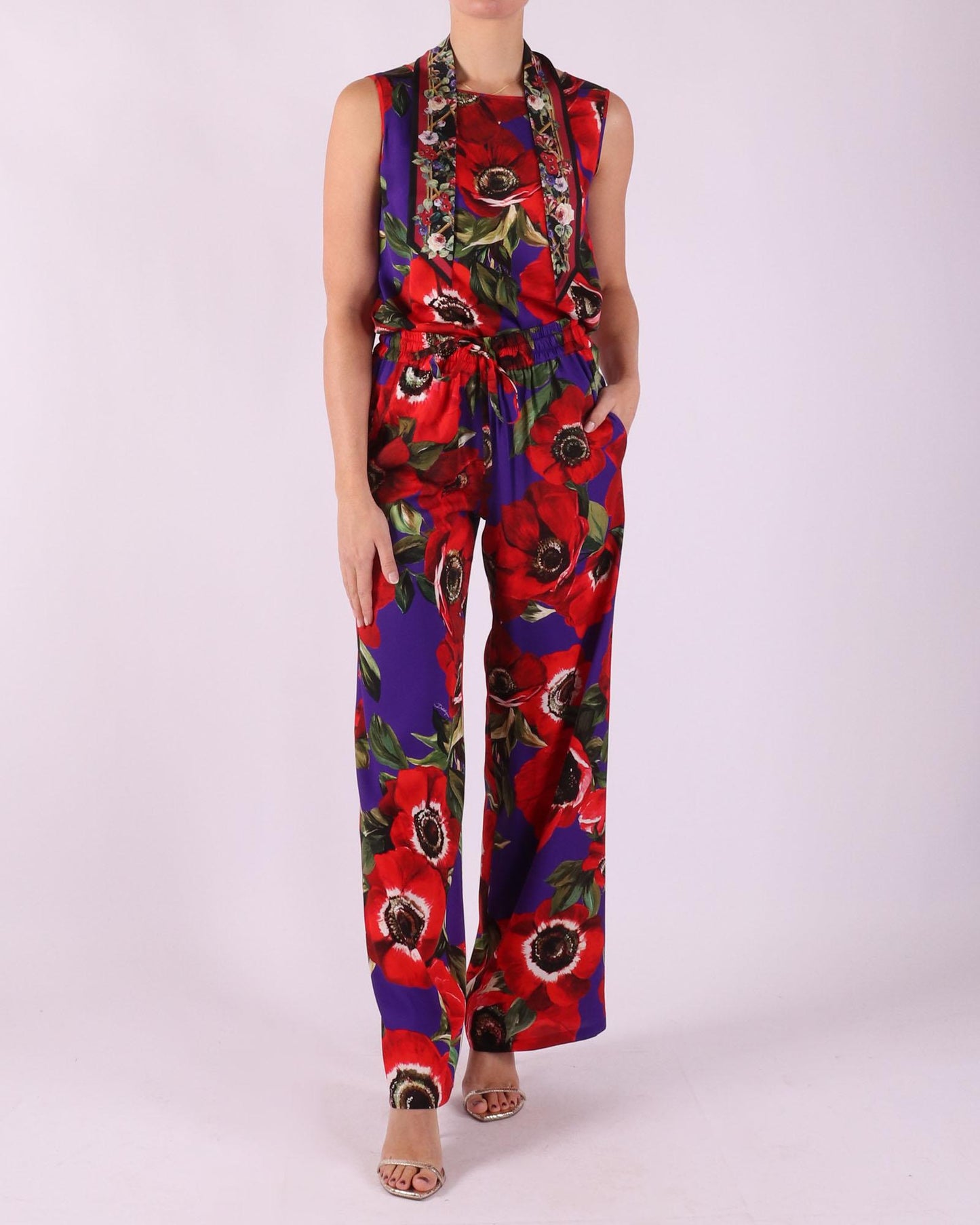 Dames pantalon van Dolce & Gabbana met bloemenprint
